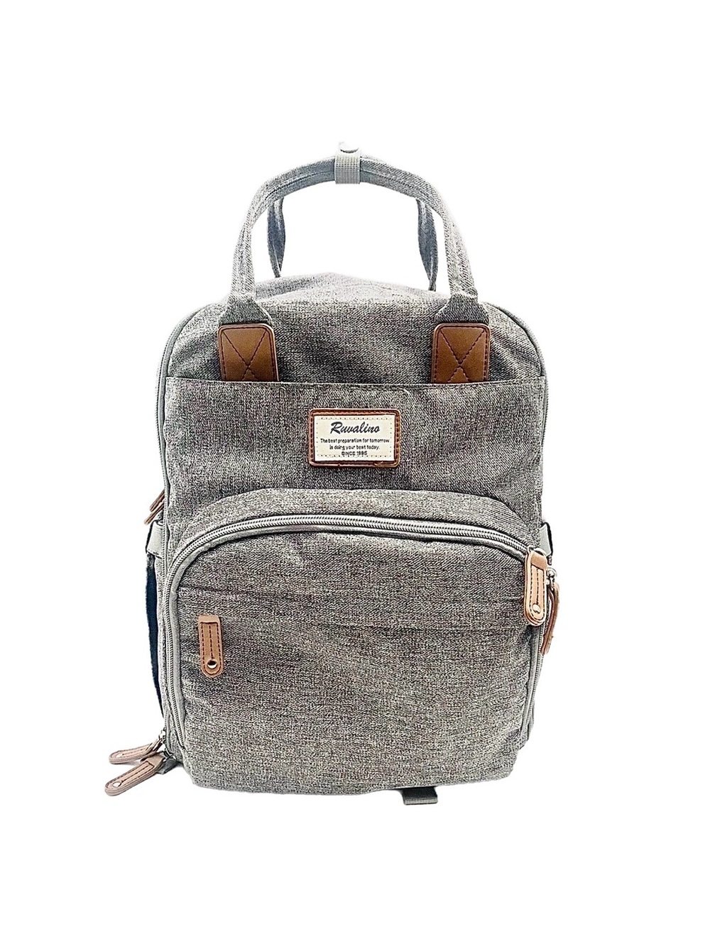 Ruvalino Large Grey Waterproof Changing Travel Bag Diaper Bag